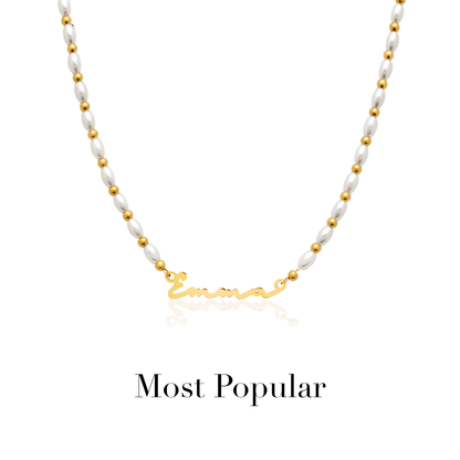 Signature Name Necklace - Gold