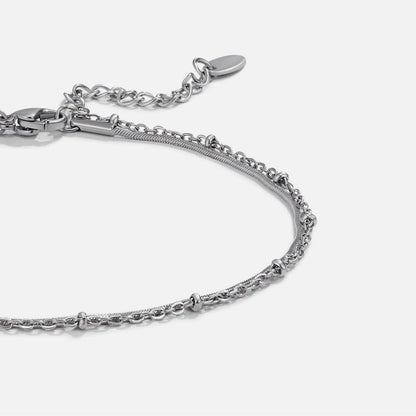 Pia Silver Layered Anklet