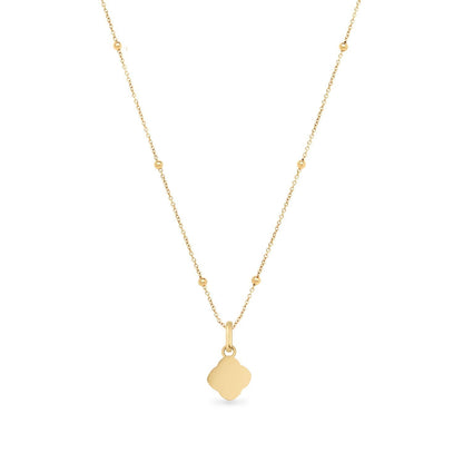 Mother of Pearl Clover Necklace (Gold)