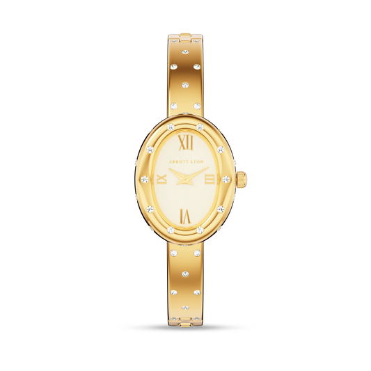 Polka Dot Crystal Watch (Gold)