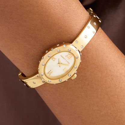 Polka Dot Crystal Watch (Gold)