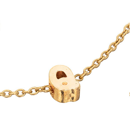 Birthstone & Made Mine Letter Bracelet (Gold)