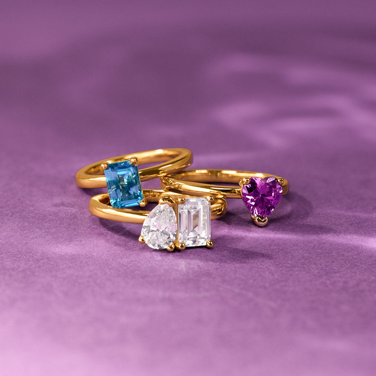 Birthstone Heart Legacy Ring 1ct (Gold)
