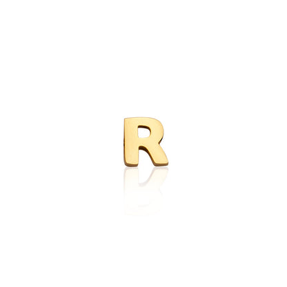 Mini Letter & Heart Birthstone Layered Necklace Set (Gold)