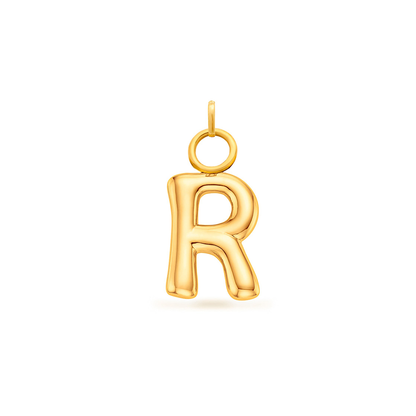 Mini Molten Initial Charm (Gold)