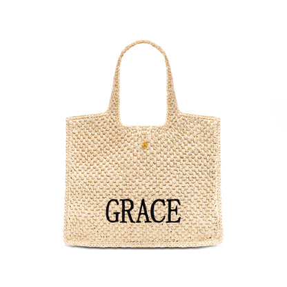 Personalised Raffia Bag