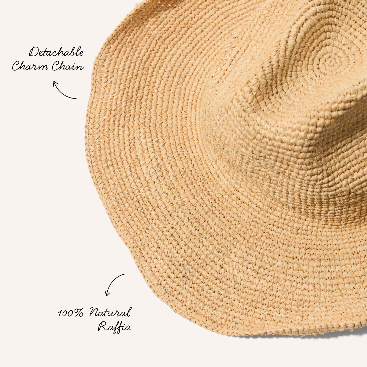 Raffia Cowboy Hat (Natural)