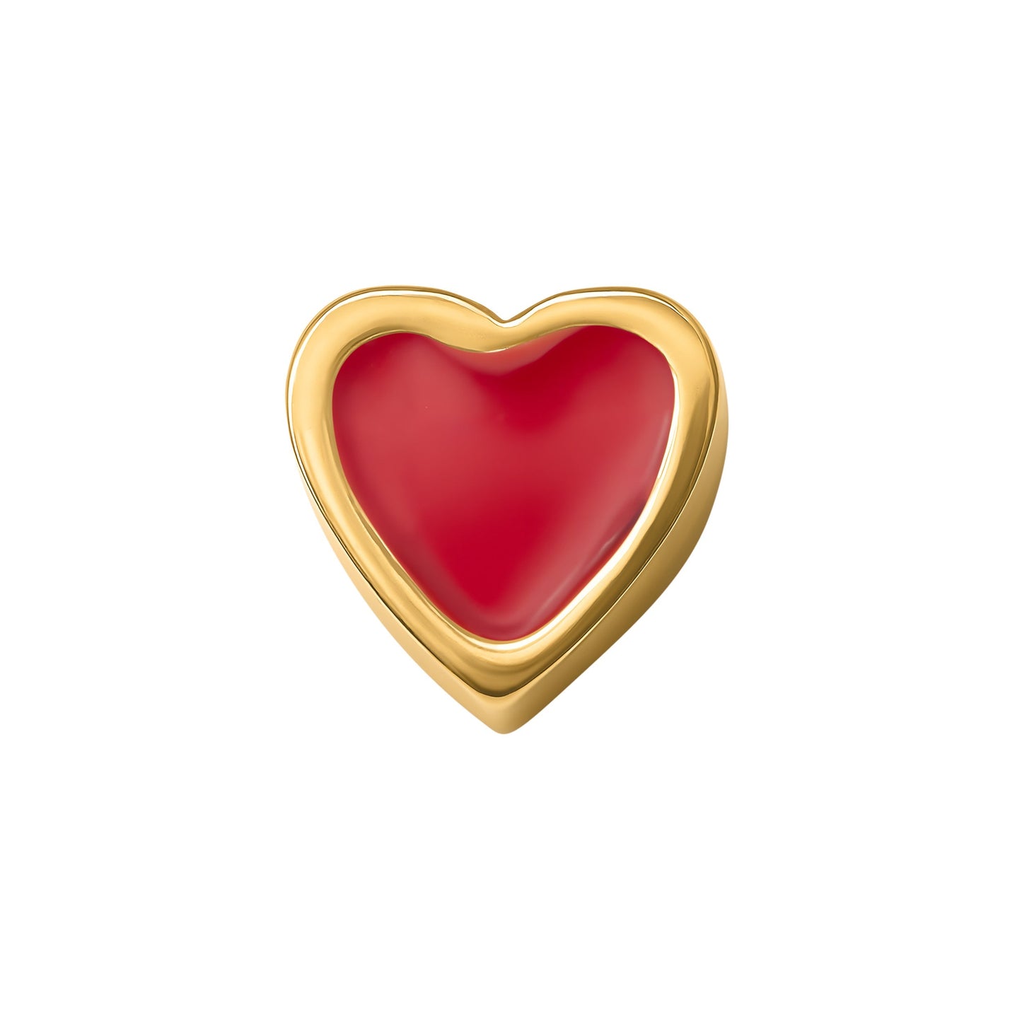 Mini Red Heart Charm (Gold)