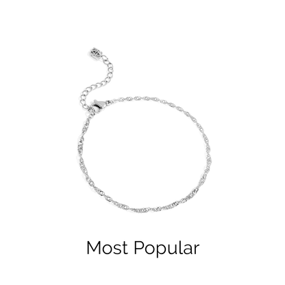 Layering Twisted Chain Bracelet (Silver)