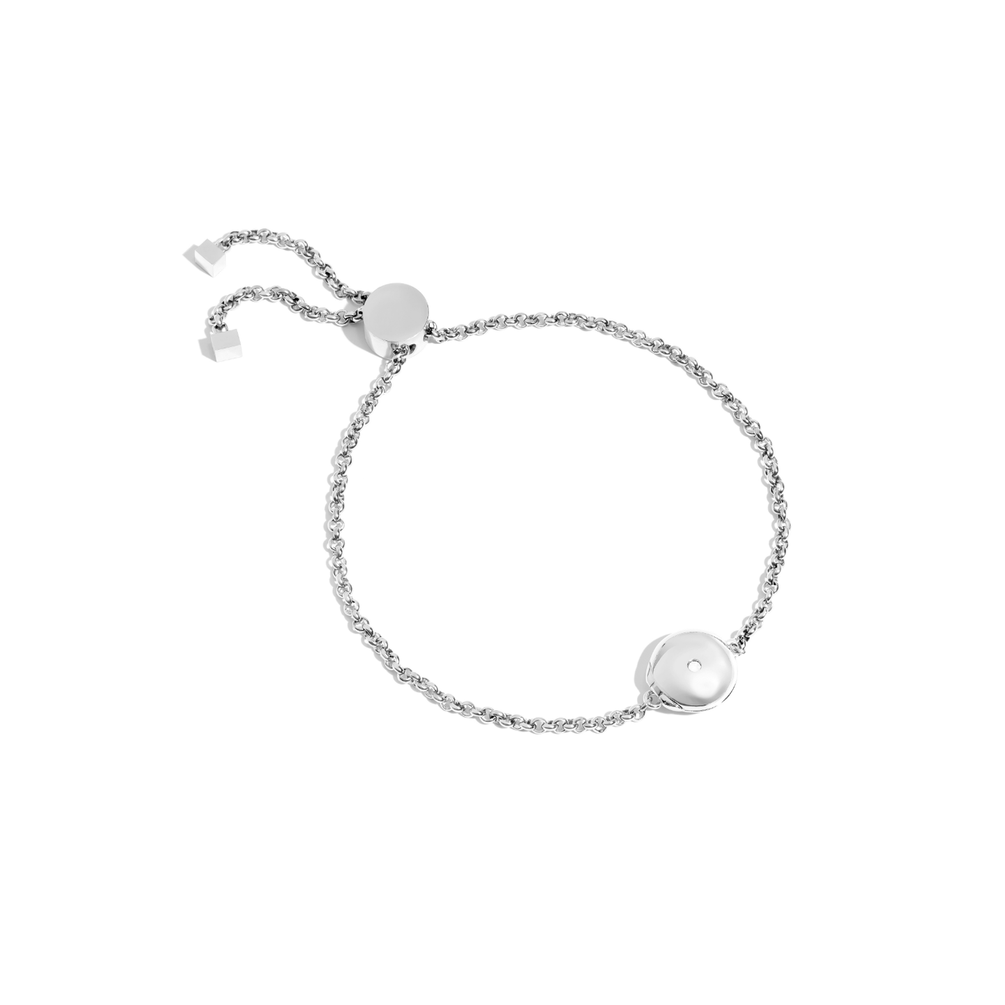Round Photo Locket Bracelet (Silver)
