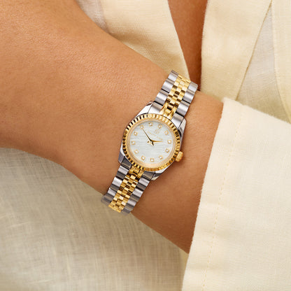 Belgravia Pearl Watch 23 & Bracelet Set (Gold)