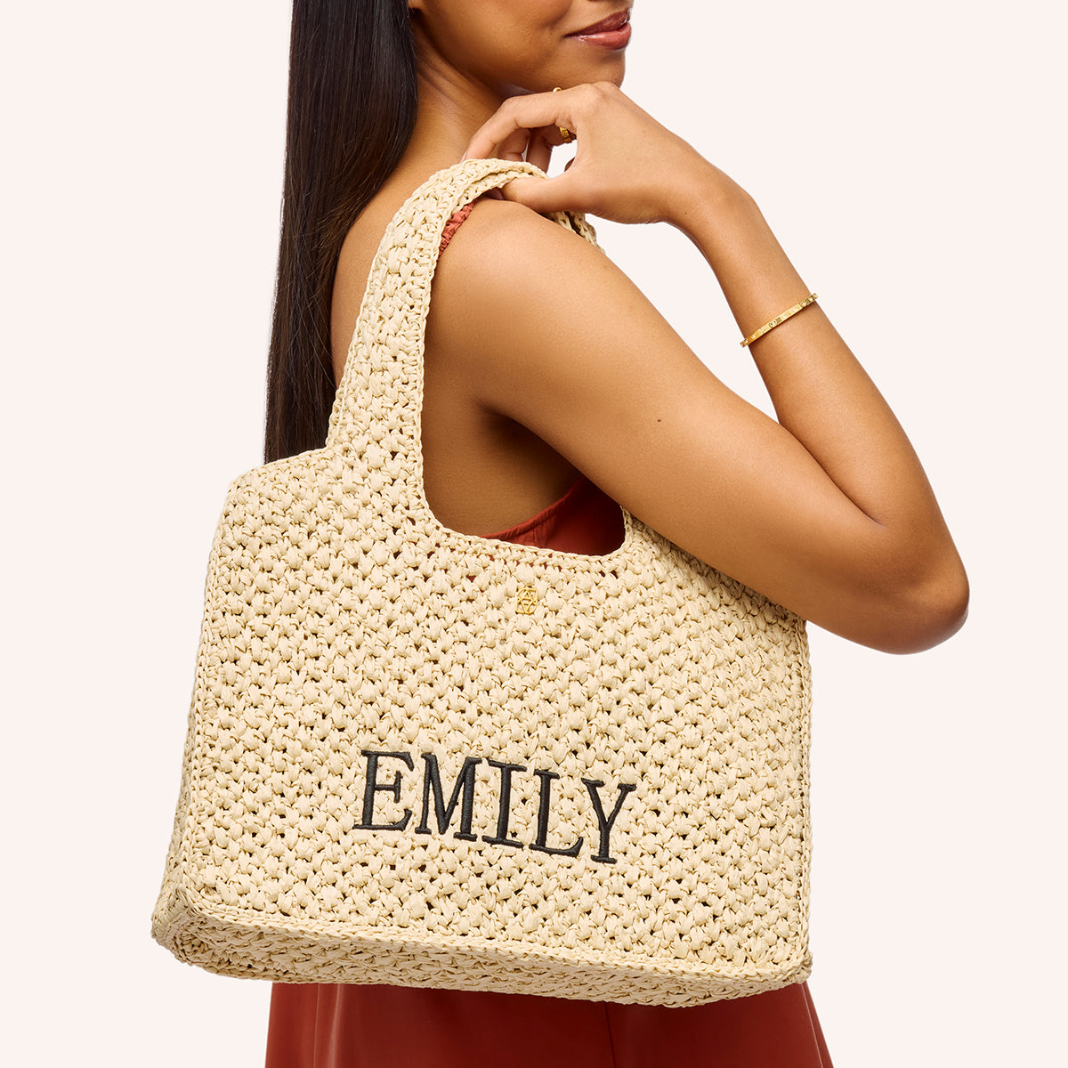 Personalised Raffia Bag - Test
