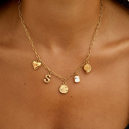 Made Mine Ocean Charm Necklace (Gold)