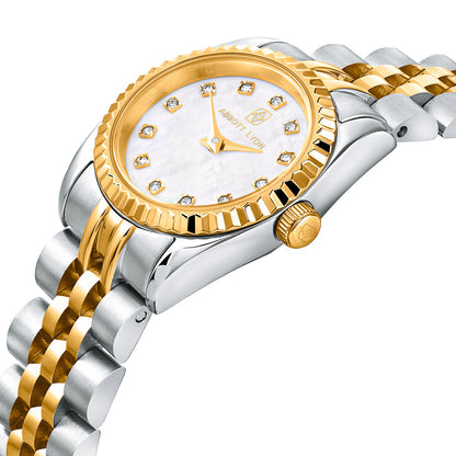 Mini Two Tone Pearl Link Belgravia 23 Watch - ENGRAVING TEST