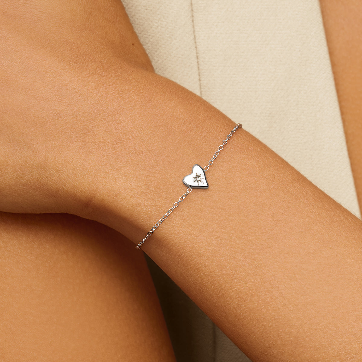 Molten Heart Made Mine Bracelet (Silver)