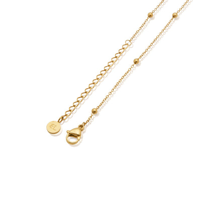 Bubble Initial Sphere Necklace - Gold