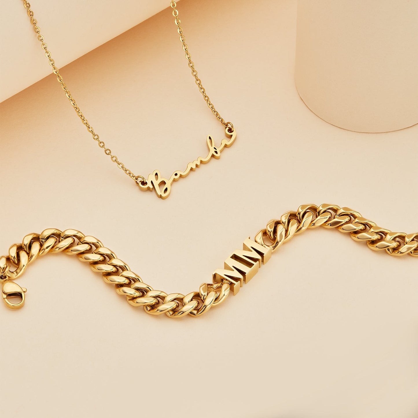 Signature Name Necklace - Gold