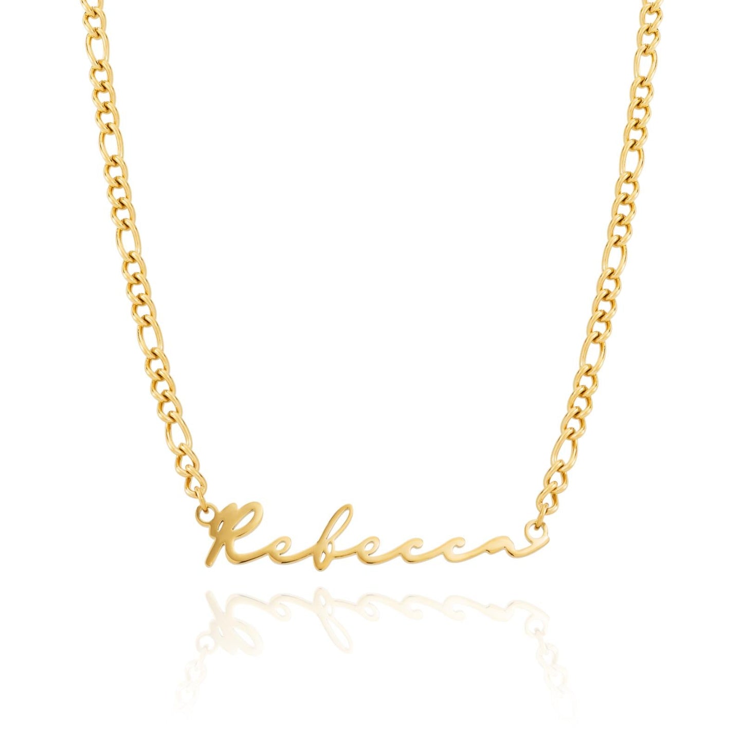 Matching 'Mini & Me' Signature Name Necklace Set (Gold)