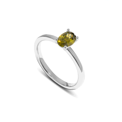 Birthstone Oval Legacy Ring 1ct (Silver)