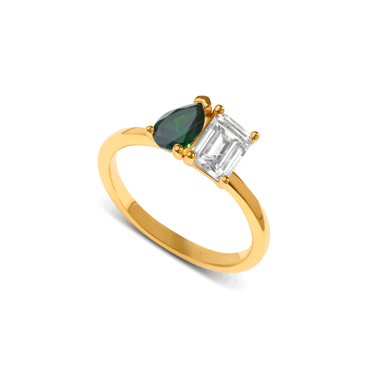 Custom Toi Et Moi Birthstone Legacy Ring (Gold)