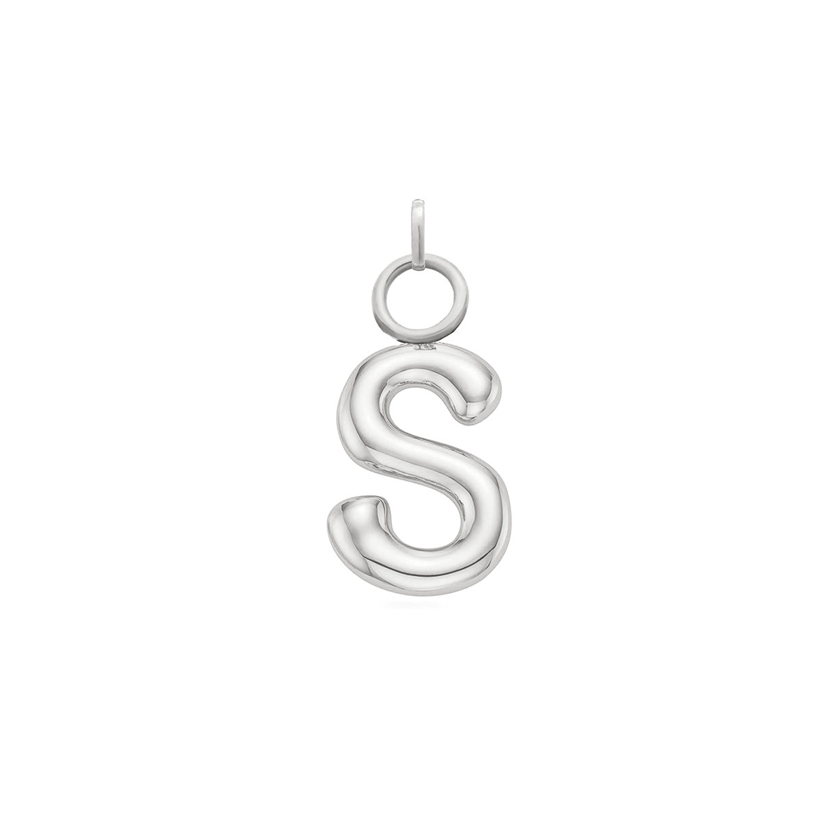 Mini Molten Initial Charm (Silver)