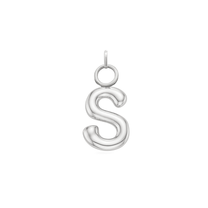 Mini Molten Initial Charm (Silver)
