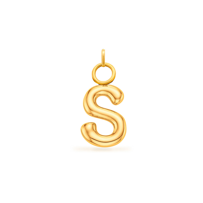 Mini Molten Initial Charm (Gold)