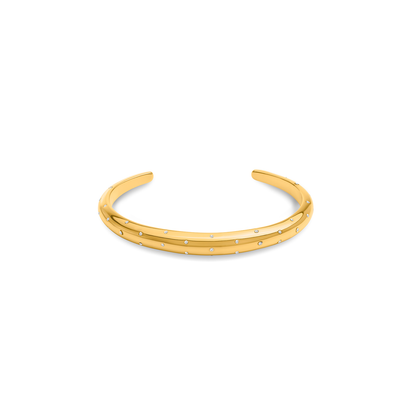 Polka Dot Crystal Watch & Bangle Set (Gold)