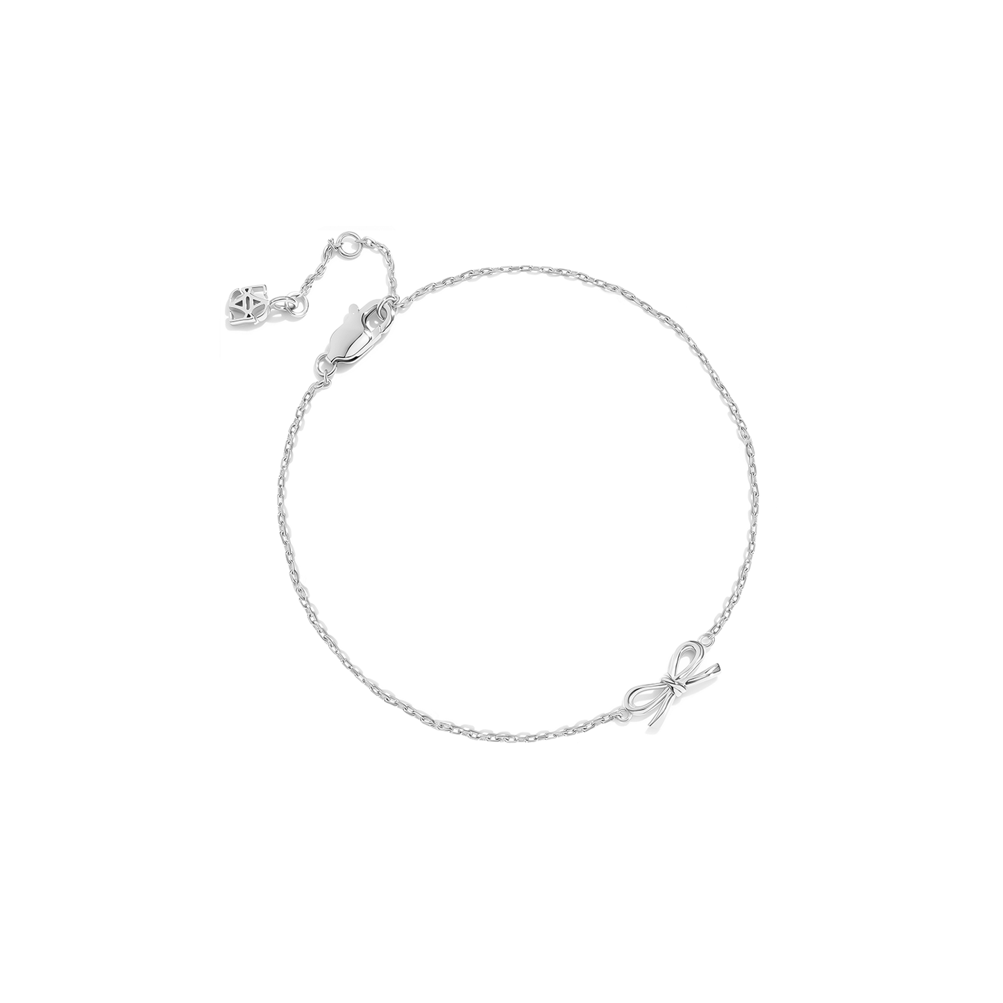 Fine Bow Bracelet (Silver)