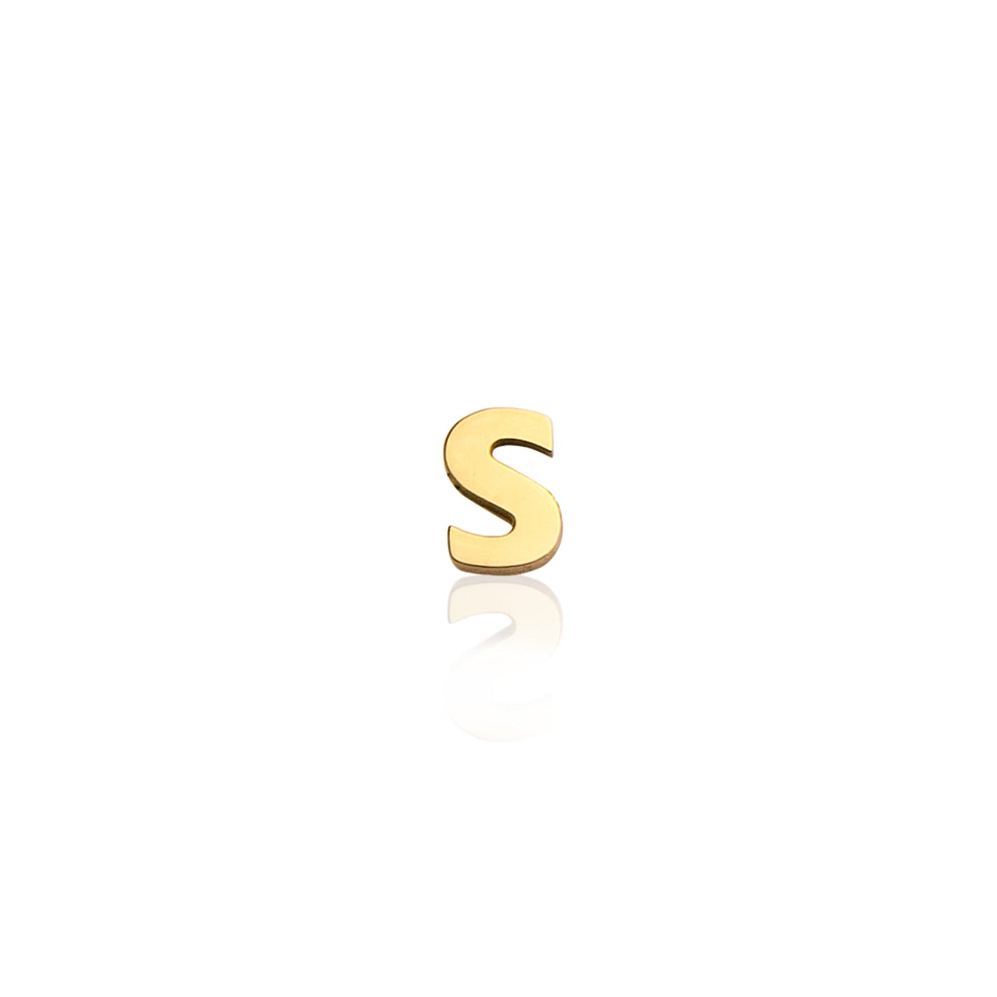 Mini Letter Sphere Chain Necklace (Gold)