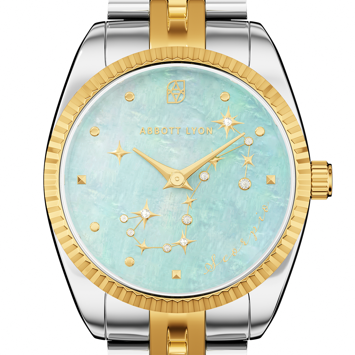 Belgravia 30 Aqua Zodiac Watch (Gold/Silver)