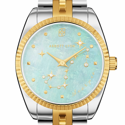 Belgravia 30 Aqua Zodiac Watch (Gold/Silver)