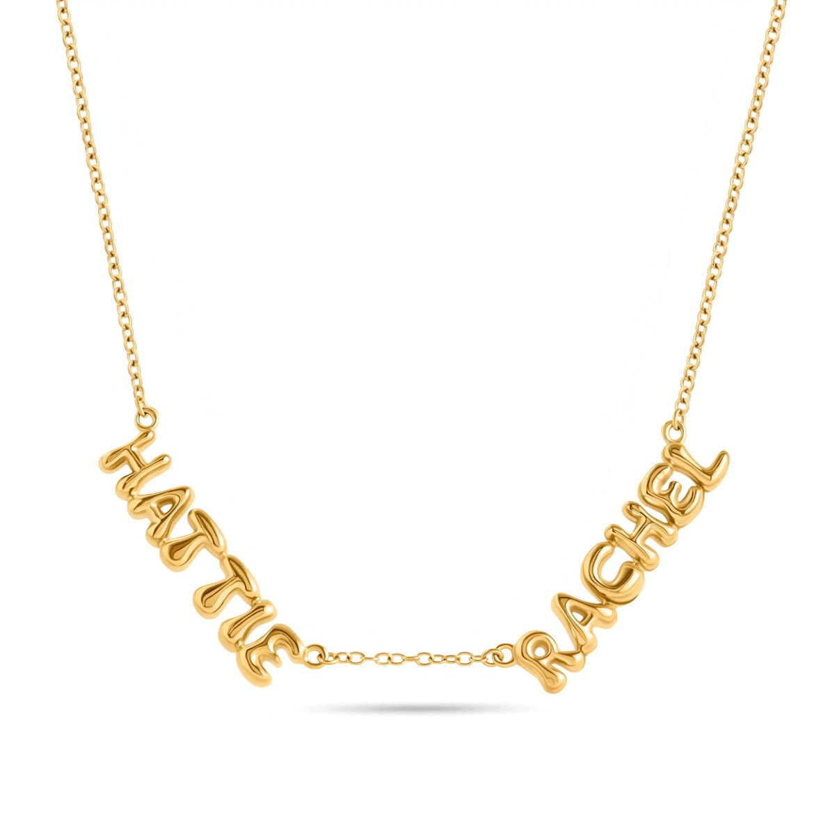 Bubble Name Necklace (Gold)