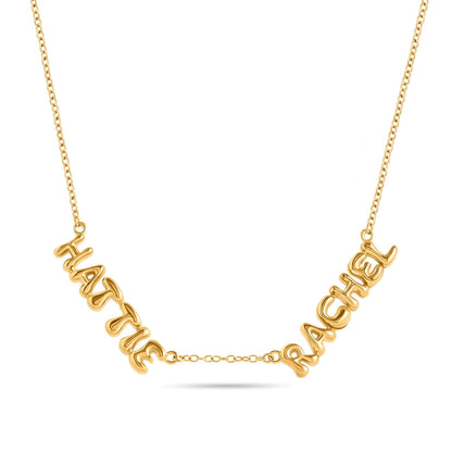 Bubble Name Necklace (Gold)