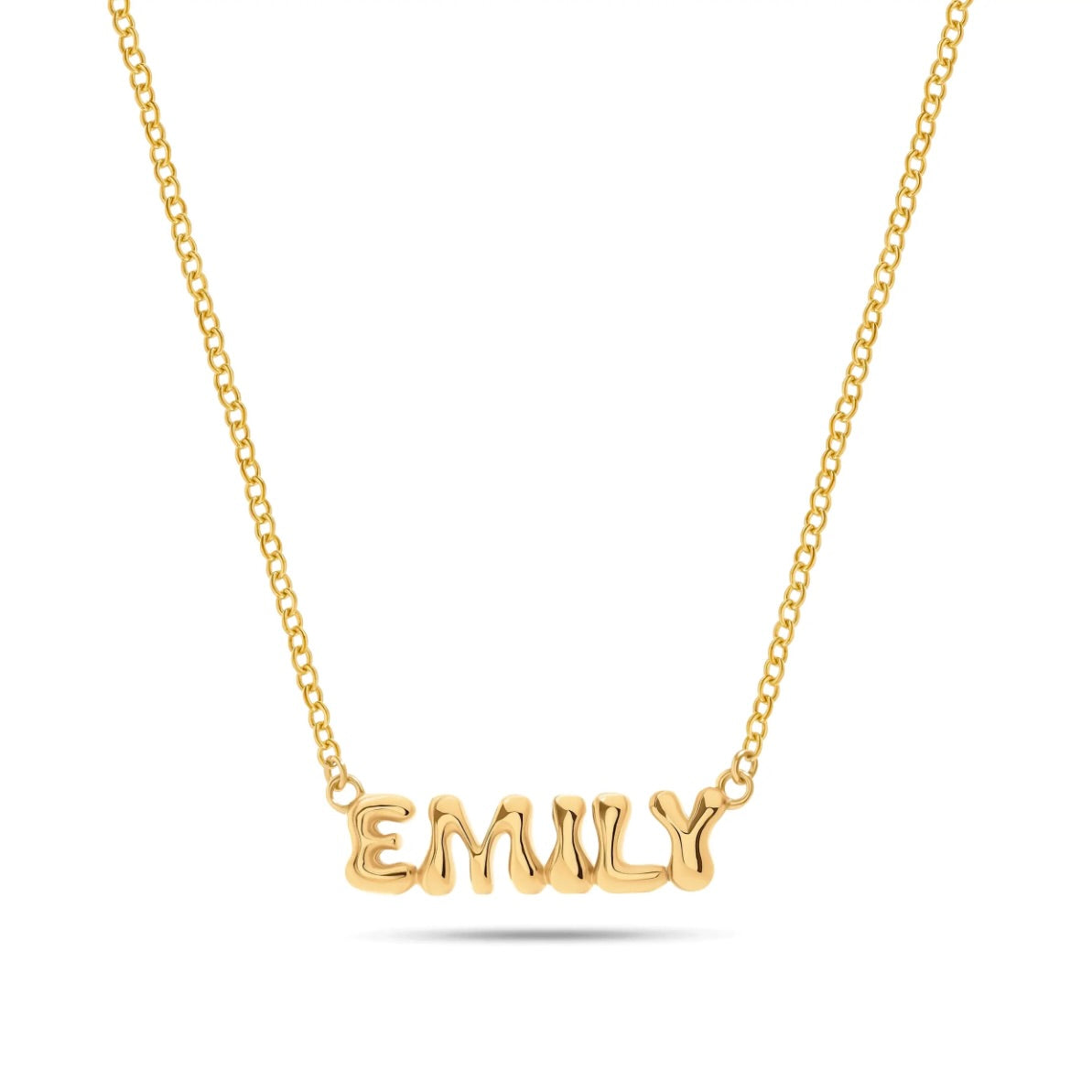 Bubble Name Necklace (Gold)