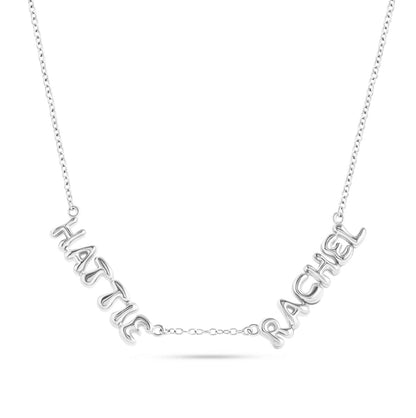 Bubble Name Necklace (Silver)