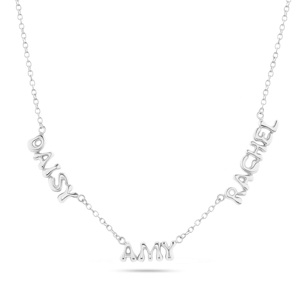 Bubble Name Necklace (Silver)