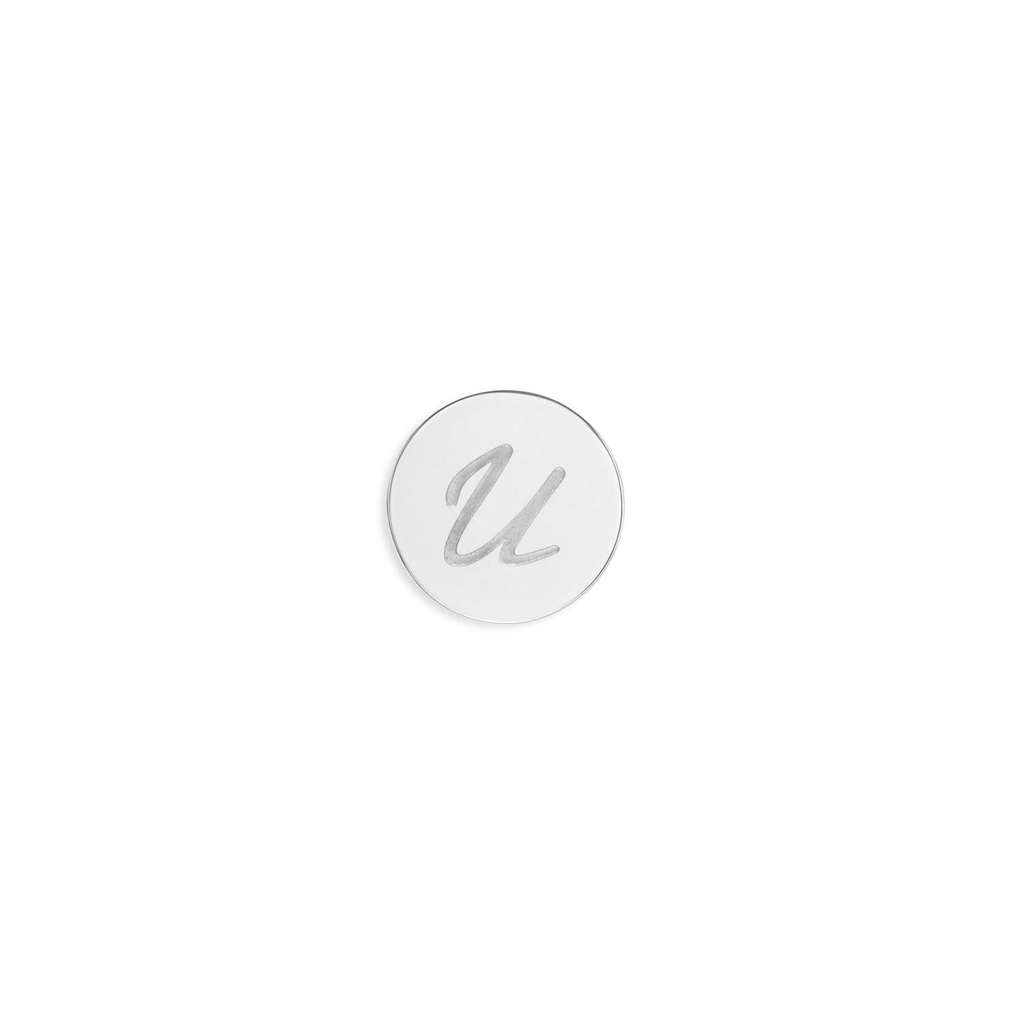 Script Initial Bracelet Charm (Silver)