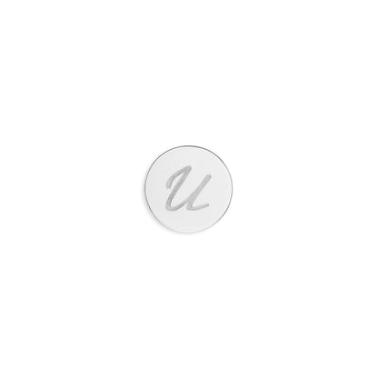 Script Initial Bracelet Charm (Silver)