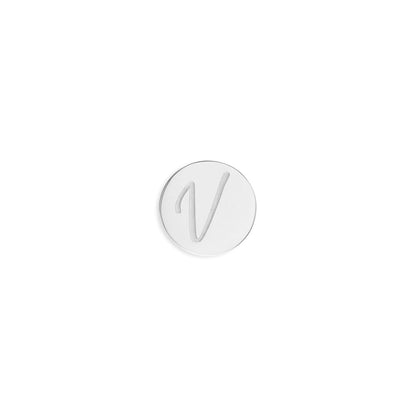 Script Initial Bracelet Charm (Silver)