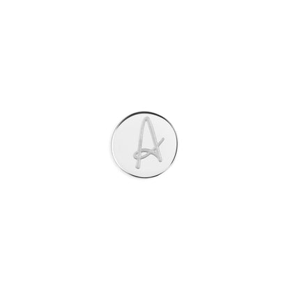Script Initial Bracelet Charm (Silver)