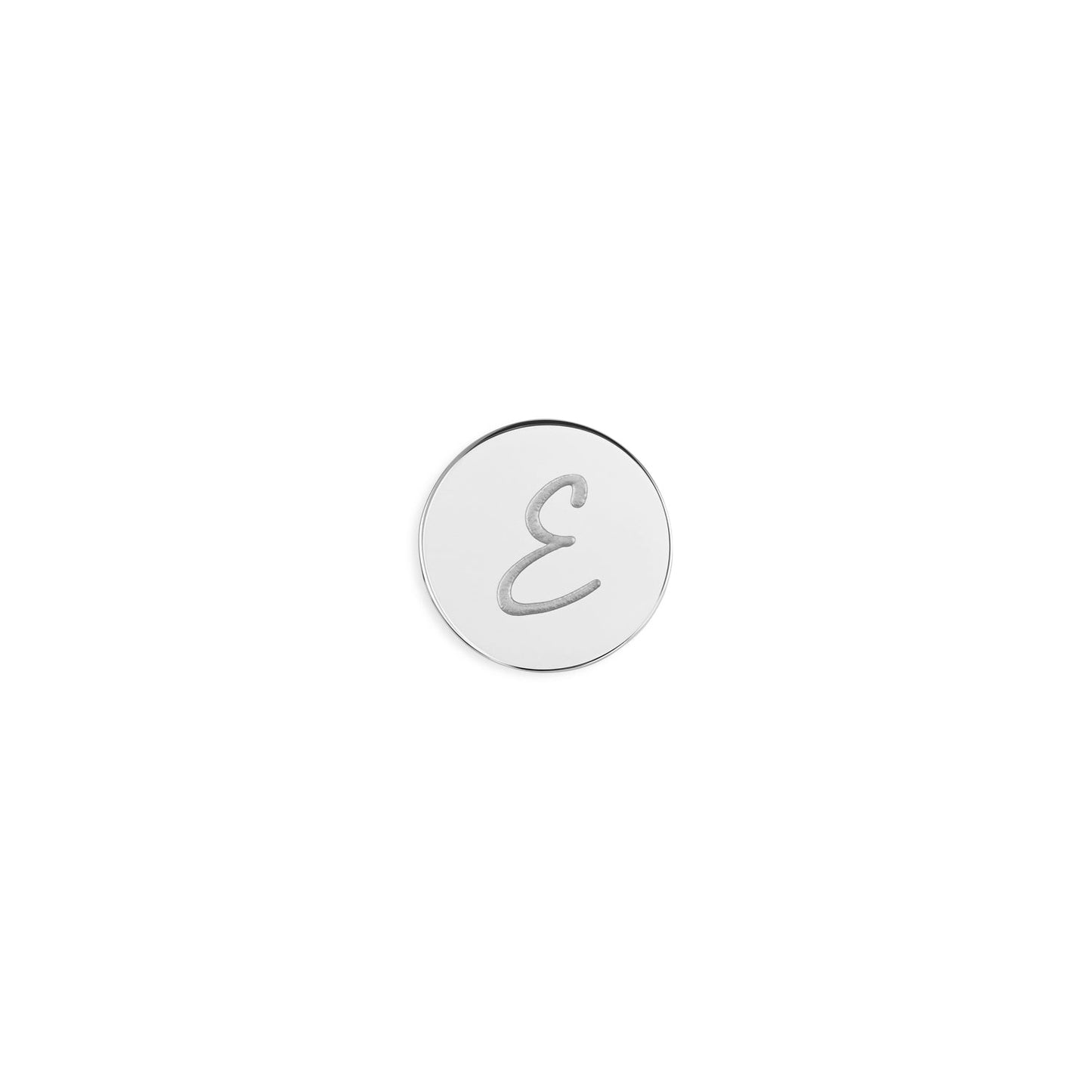 Script Initial Bracelet Charm (Silver)