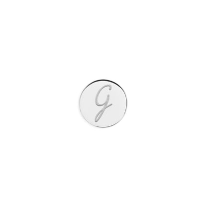 Script Initial Bracelet Charm (Silver)
