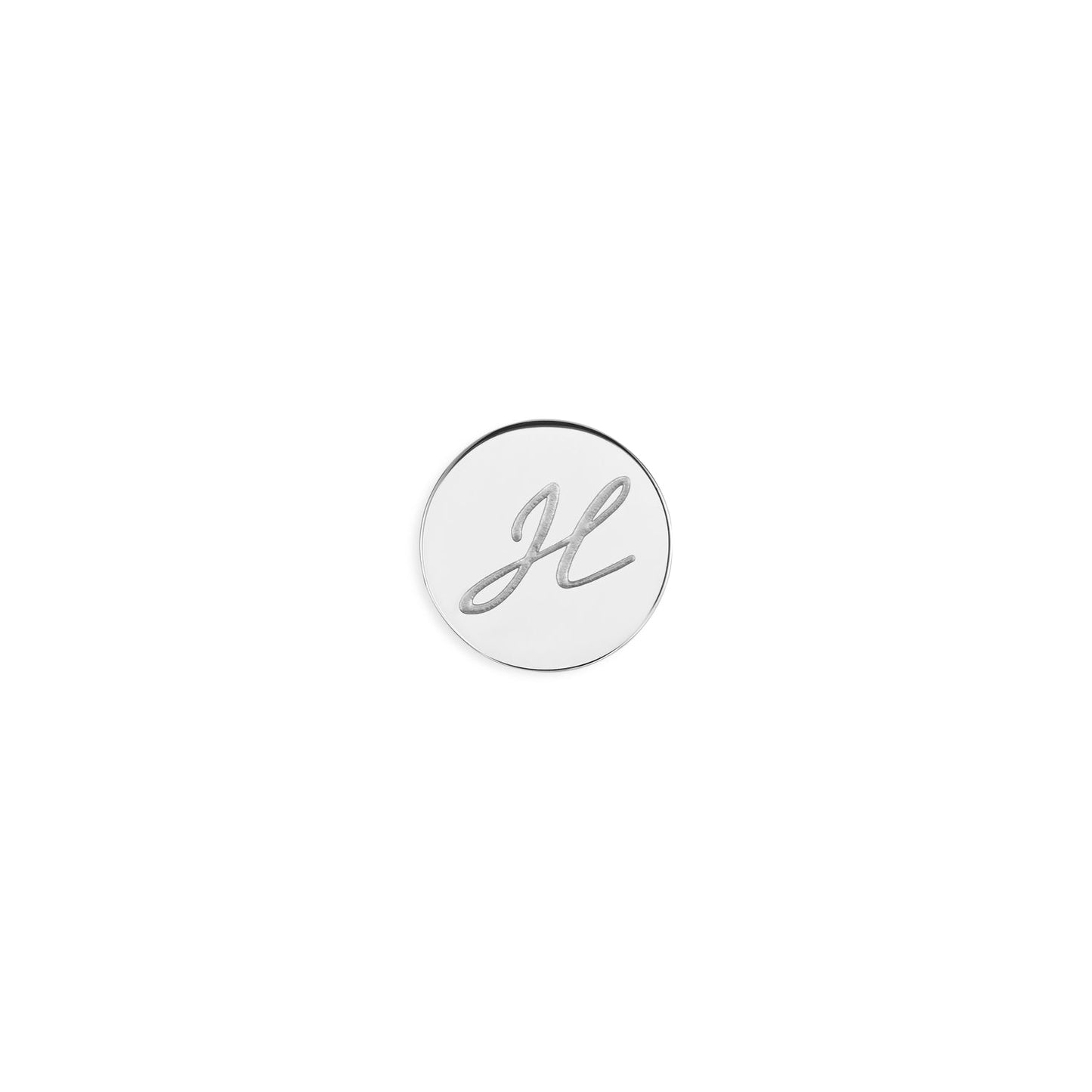 Script Initial Bracelet Charm (Silver)
