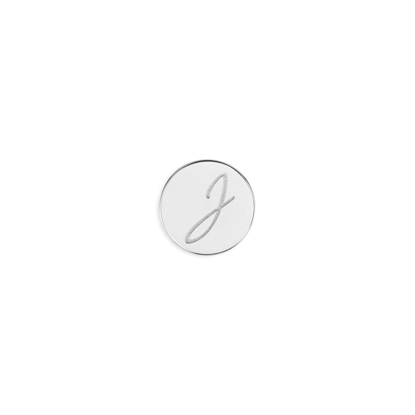 Script Initial Bracelet Charm (Silver)