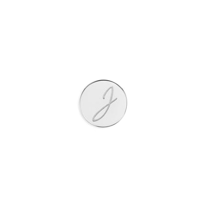 Script Initial Bracelet Charm (Silver)