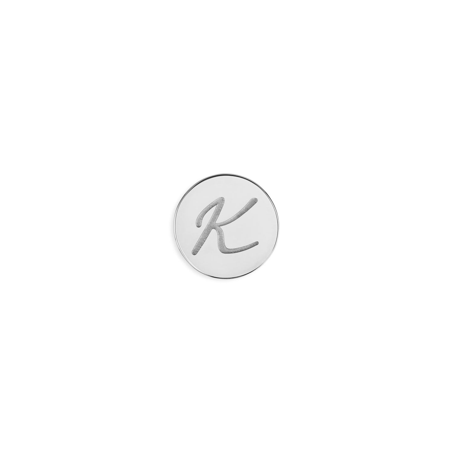 Script Initial Bracelet Charm (Silver)