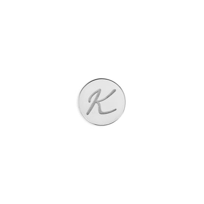 Script Initial Bracelet Charm (Silver)