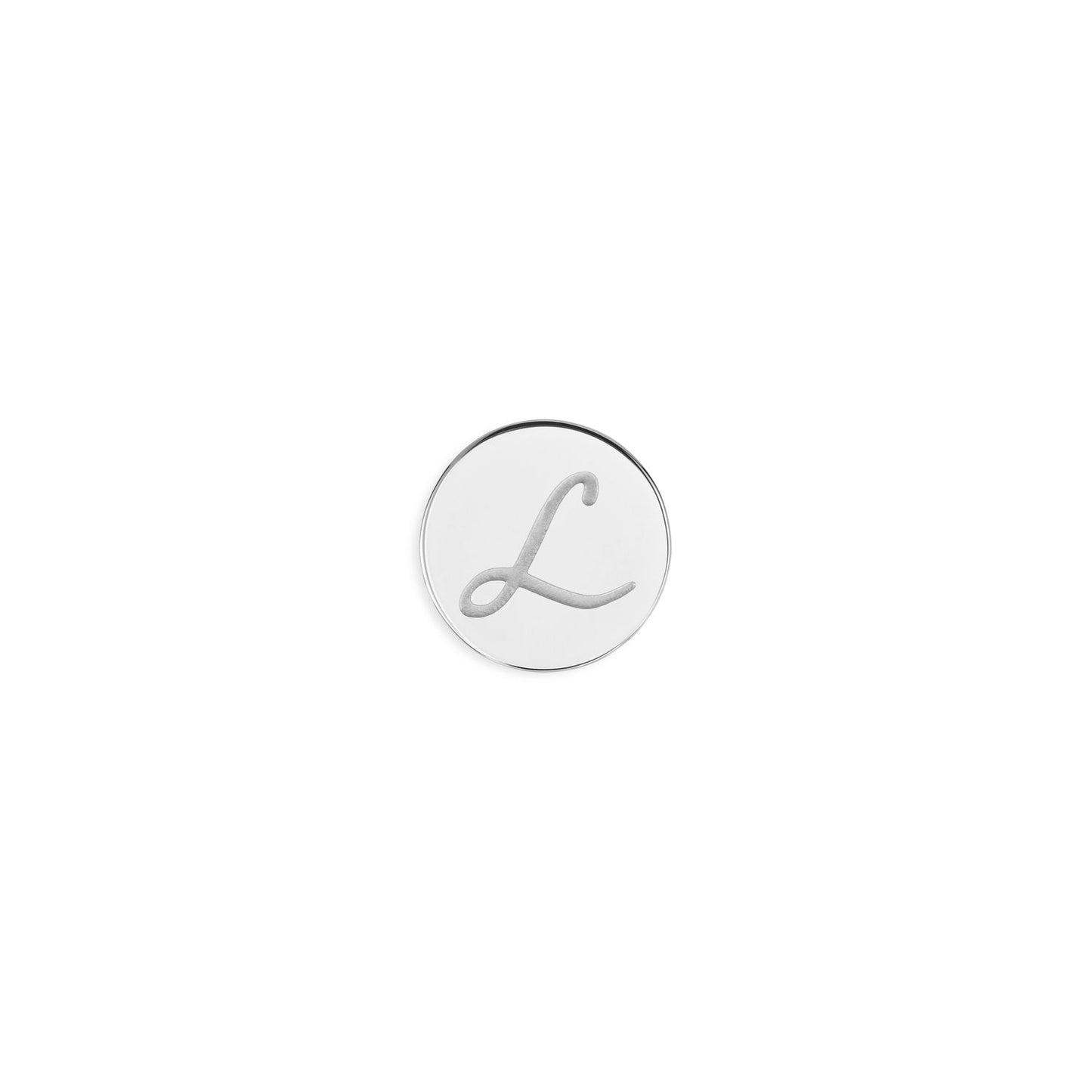 Script Initial Bracelet Charm (Silver)