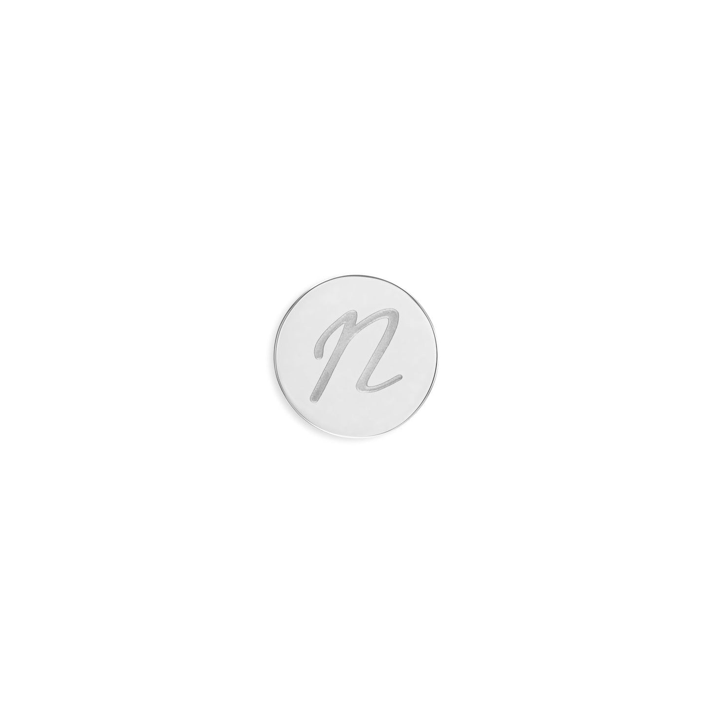 Script Initial Bracelet Charm (Silver)